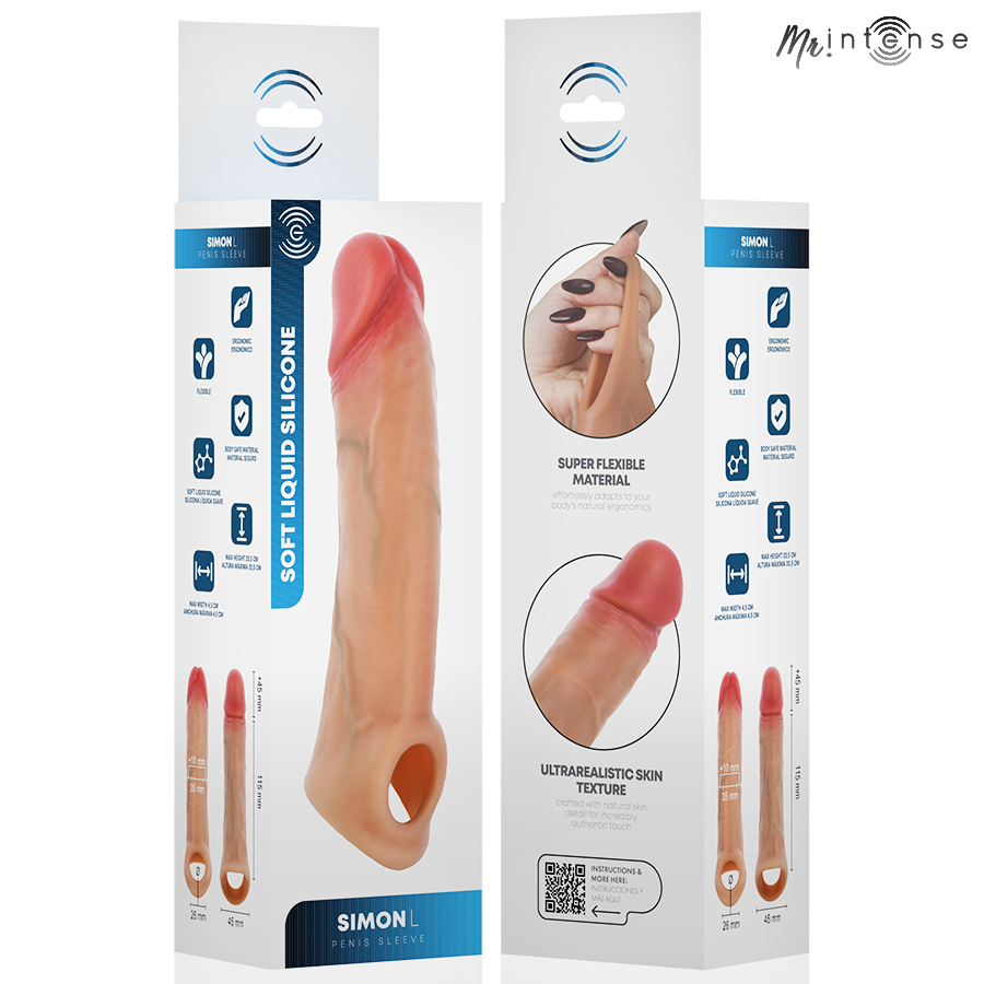 Simon l manchon pénis 16 cm -ø- 4,5 cm – Mr Intense