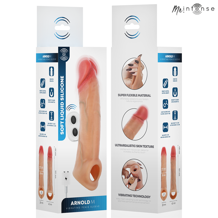 Vibrateur arnold m manchon pénis vibrant ultra-réaliste 14,5 cm -ø- 4 cm – Mr Intense