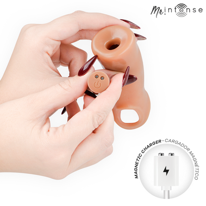 Vibrateur arnold l manchon pénis vibrant ultra-réaliste avec télécommande 16 cm -ø- 4,5 cm