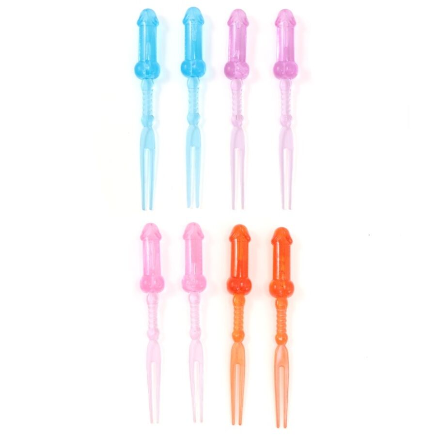Brochettes de pénis colorées 8 unités – Diablo Picante