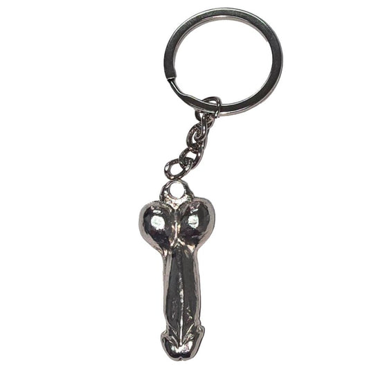 Porte-clés pénis en métal argent – Diablo Picante
