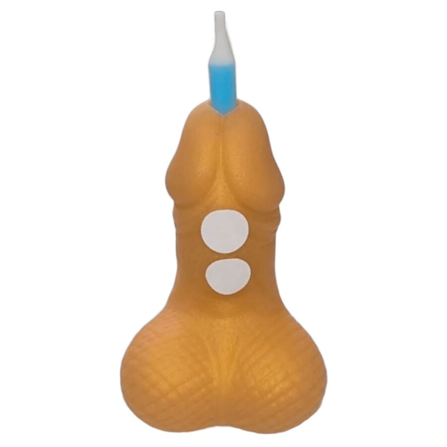 Bougie dorée en forme de pénis pour anniversaire – Diablo Picante