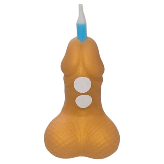 Bougie dorée en forme de pénis pour anniversaire – Diablo Picante