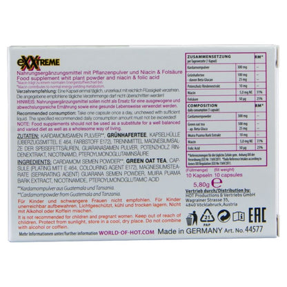 Exxtreme gélules pour libido femme 10 unités – HOT
