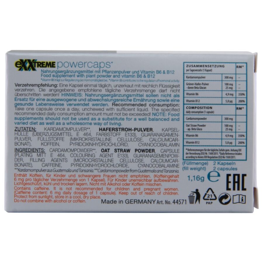 Exxtreme capsules puissance man 2 unités – HOT