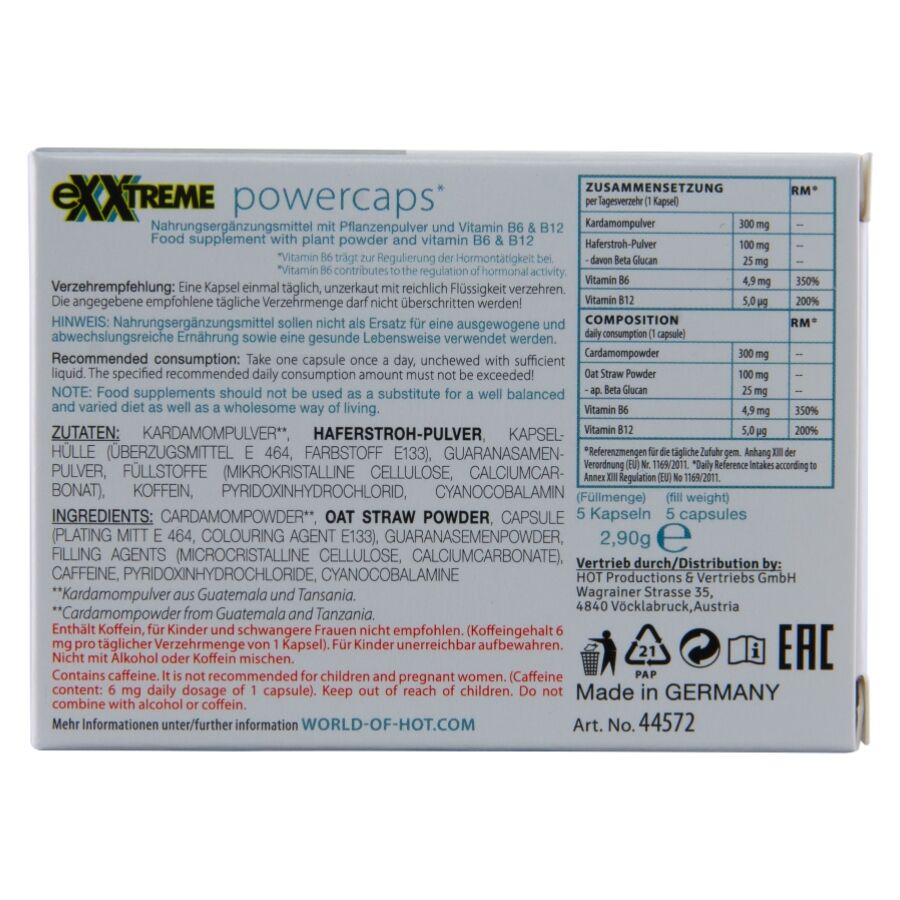 Exxtreme capsules puissance man 5 unités – HOT