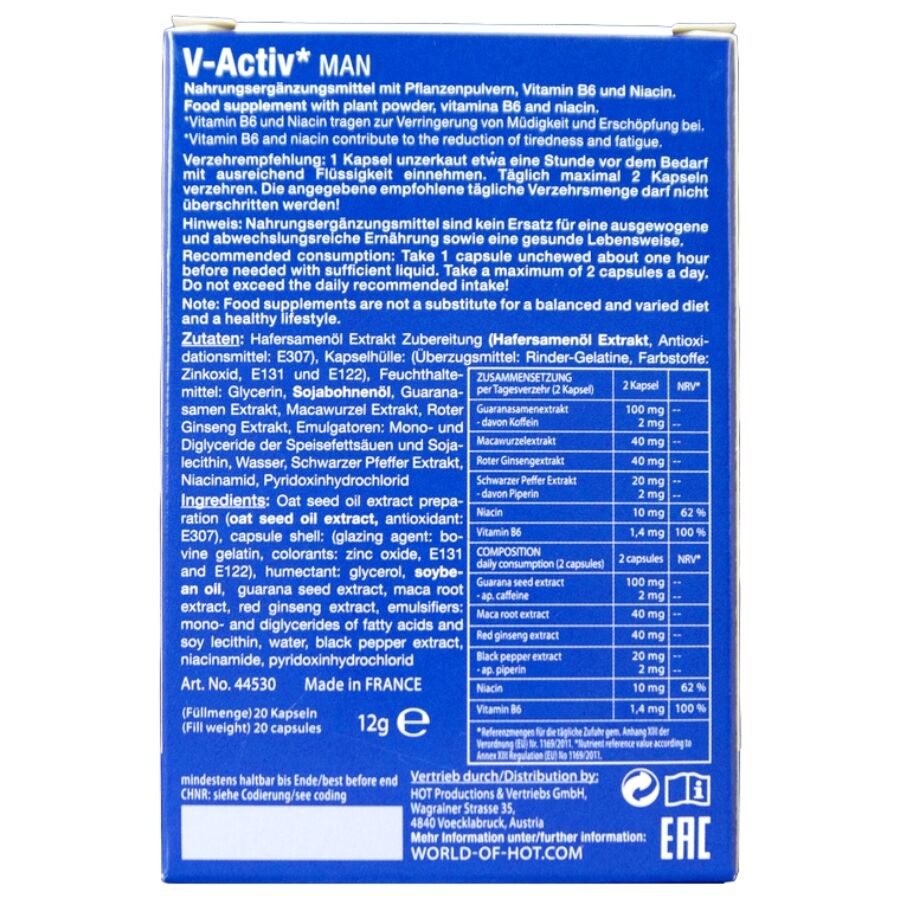 V-activ capsules homme 20 unités – HOT