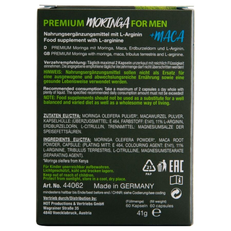 Moringa boîtes pour hommes 60 unités – HOT