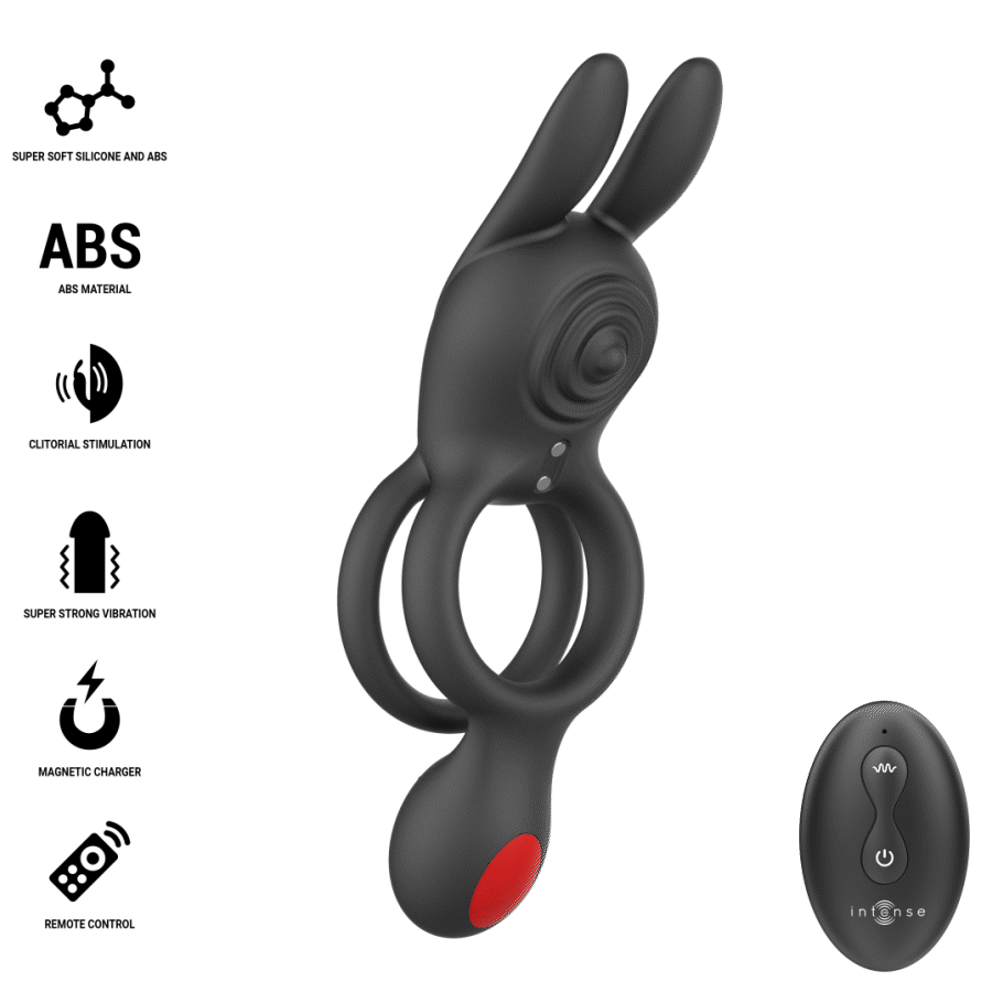 Quinn double vibration anneau avec télécommande – Intense