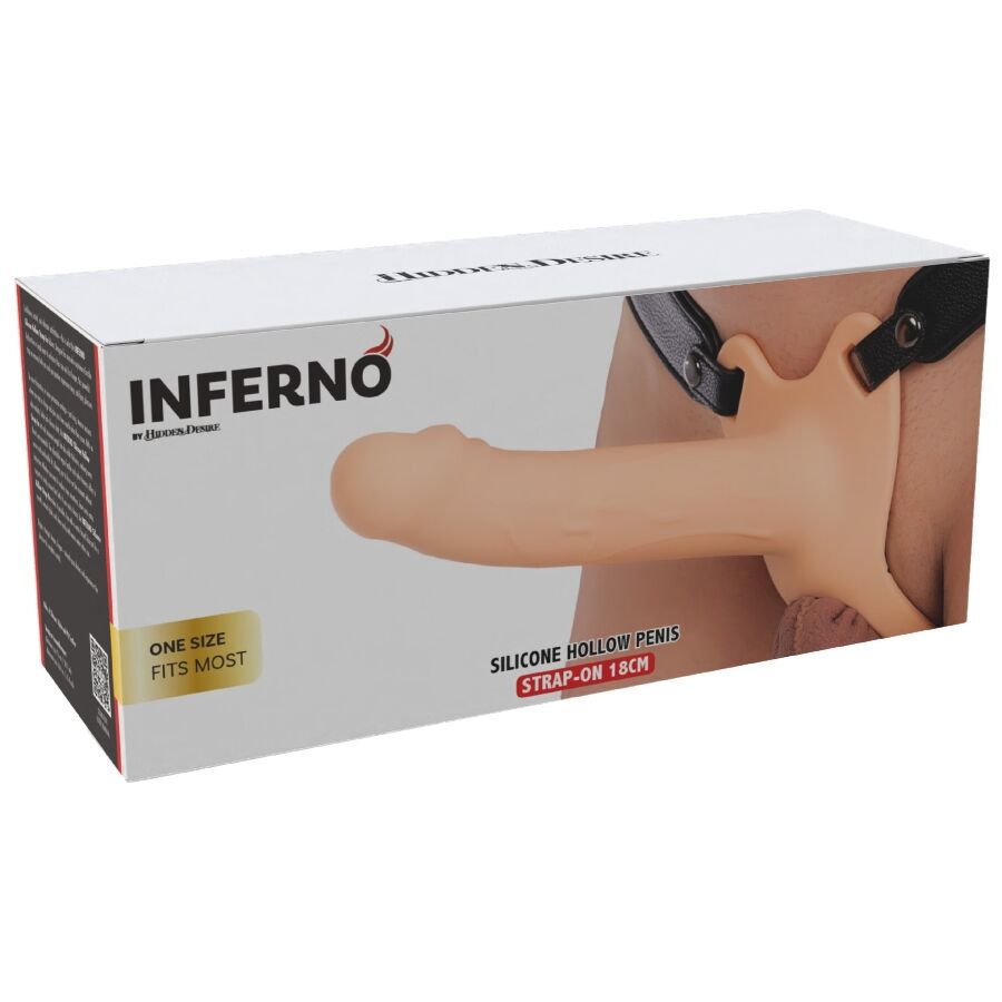 Inferno manchon pénis avec strap-on en silicone 18 cm – Hidden Desire