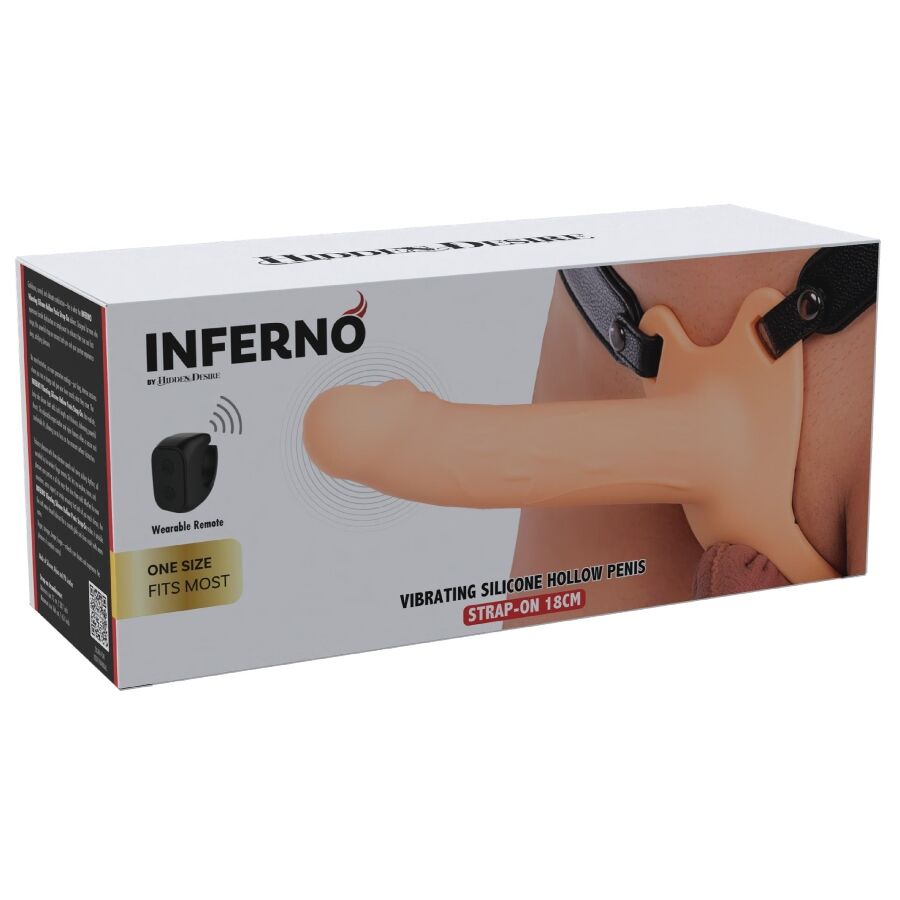 Vibrateur inferno manchon pénis vibrant avec strap-on 18 cm – Hidden Desire
