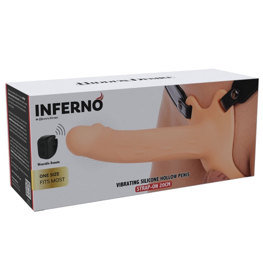 Vibrateur inferno manchon pénis vibrant avec strap-on 20 cm – Hidden Desire