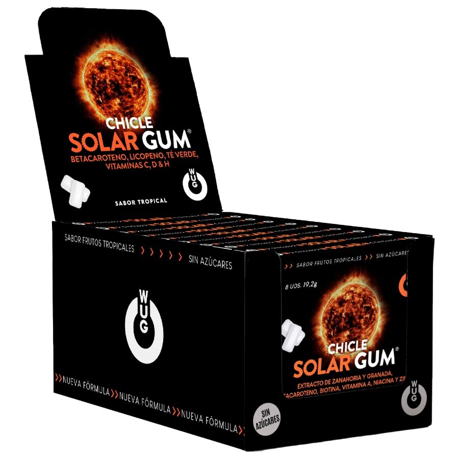 Solar bronzage solaire à la gomme | présentoir 12 x 8 unités – Wug Gum