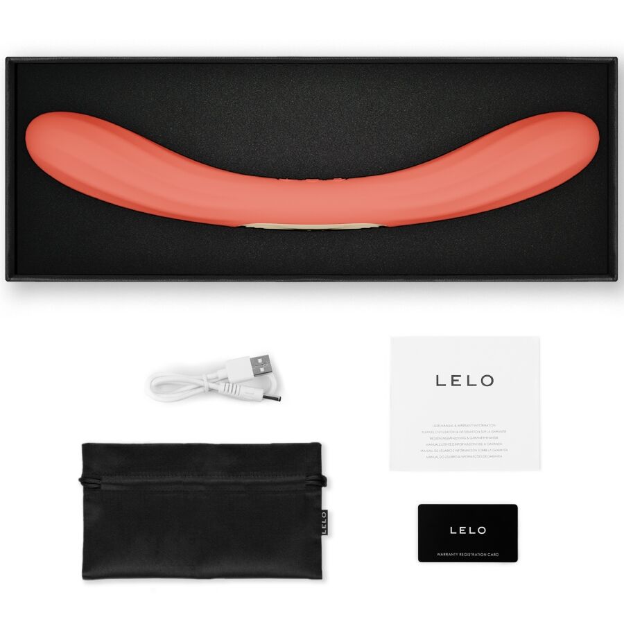 Boomerang vibrateur double extension rouge corail – Lelo