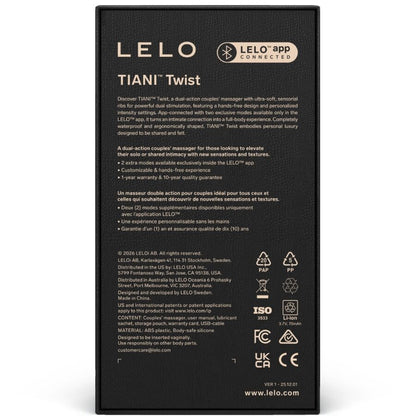 Tiani twist vibrateur pour couples lavande – Lelo