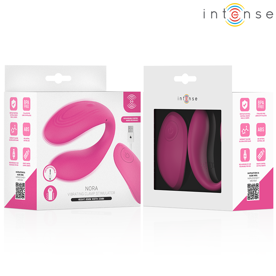 Vibrateur nora stimulateur à pince vibrante rose – Intense