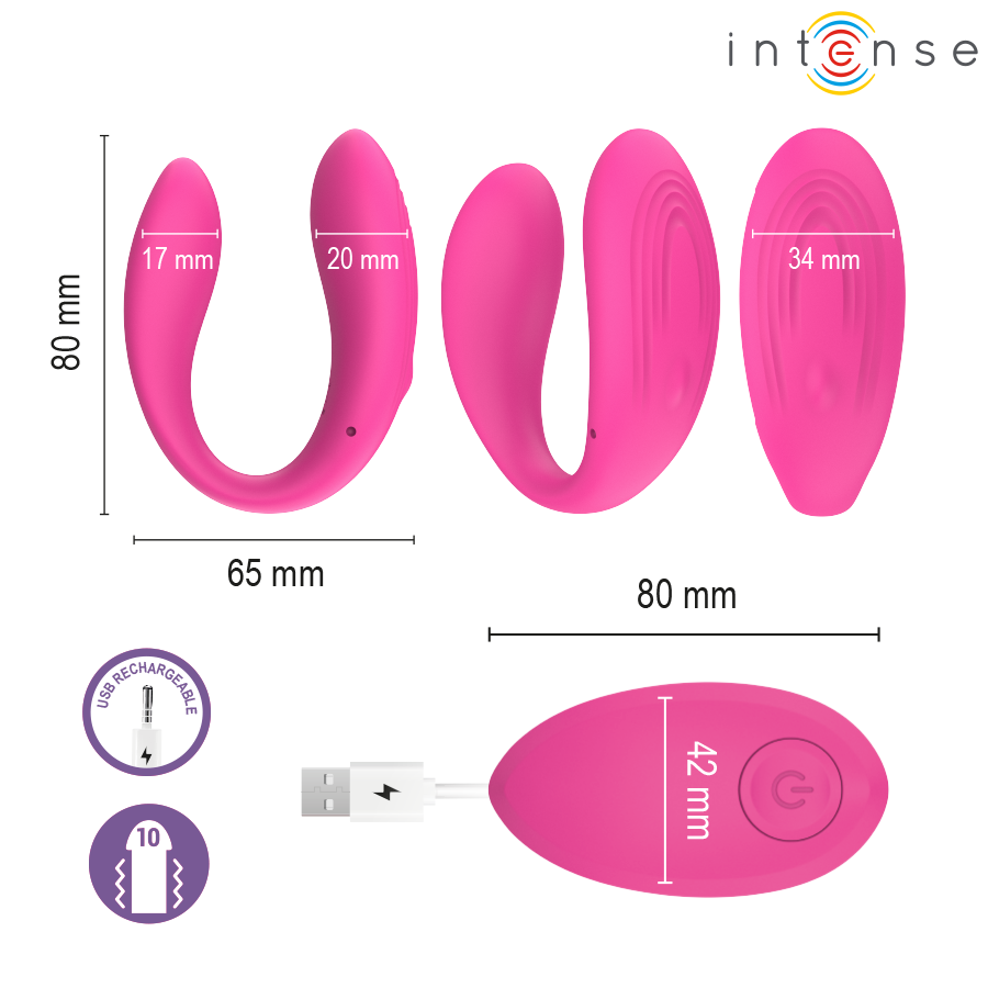 Vibrateur nora stimulateur à pince vibrante rose – Intense