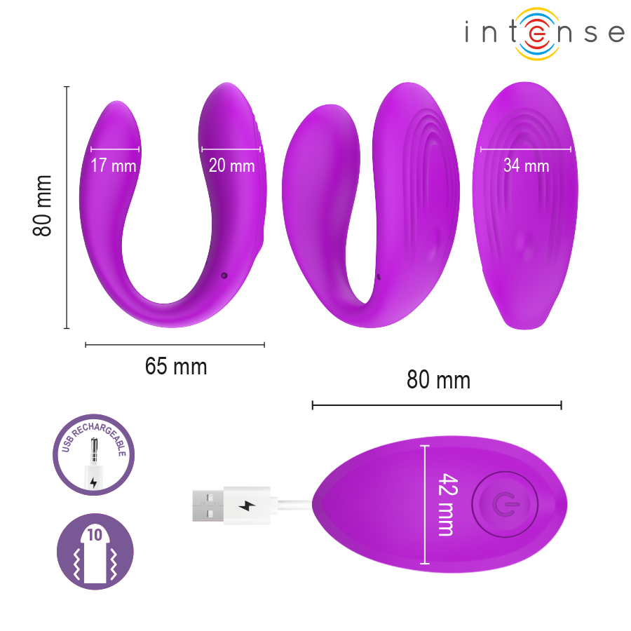 Vibrateur nora stimulateur à pince vibrante violet – Intense