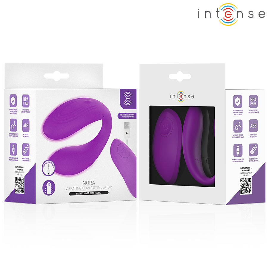 Vibrateur nora stimulateur à pince vibrante violet – Intense