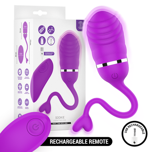 Vibrateur sookie œuf vibrant à télécommande violet – Intense