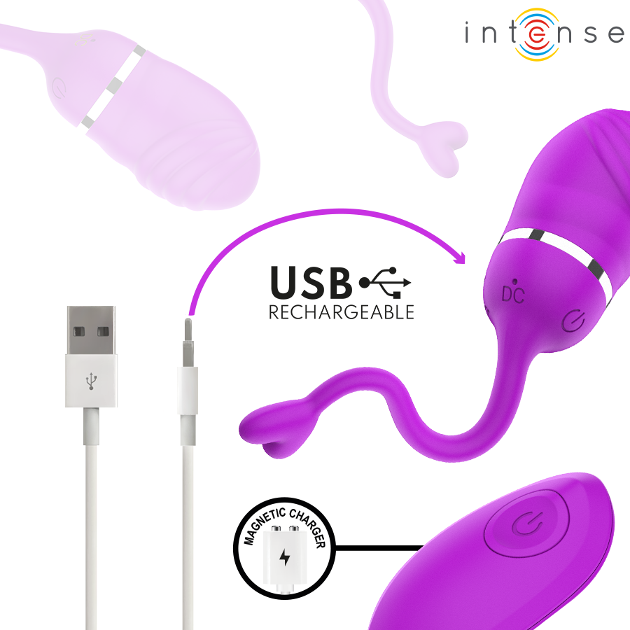 Vibrateur sookie œuf vibrant à télécommande violet – Intense