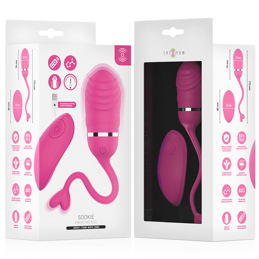 Vibrateur sookie œuf vibrant rose à télécommande – Intense