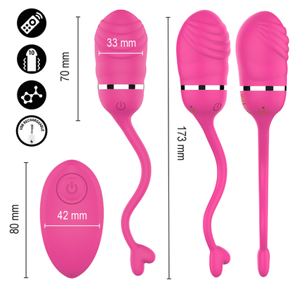 Vibrateur sookie œuf vibrant rose à télécommande – Intense