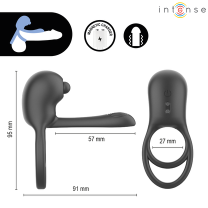 Vibrateur spike anneau pénis vibrant à télécommande – Intense