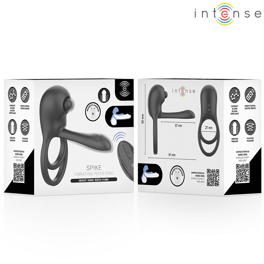 Vibrateur spike anneau pénis vibrant à télécommande – Intense