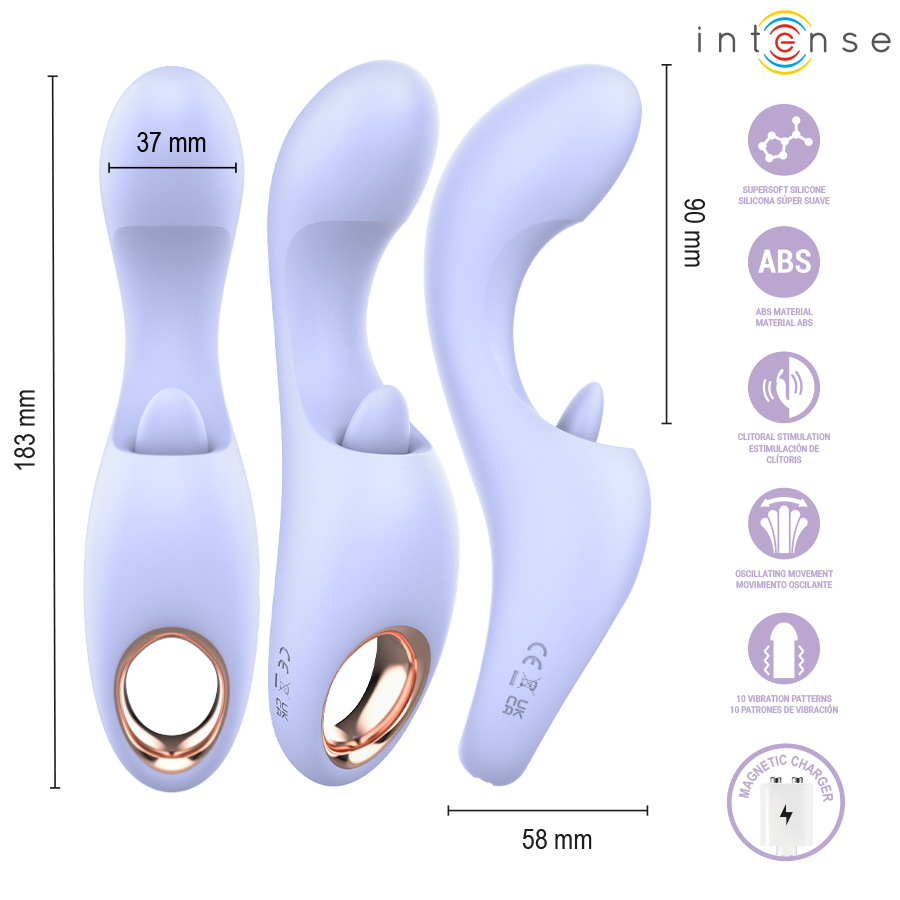 Anya stimulateur de vibrations et de mouvements multifonctionnel – Intense