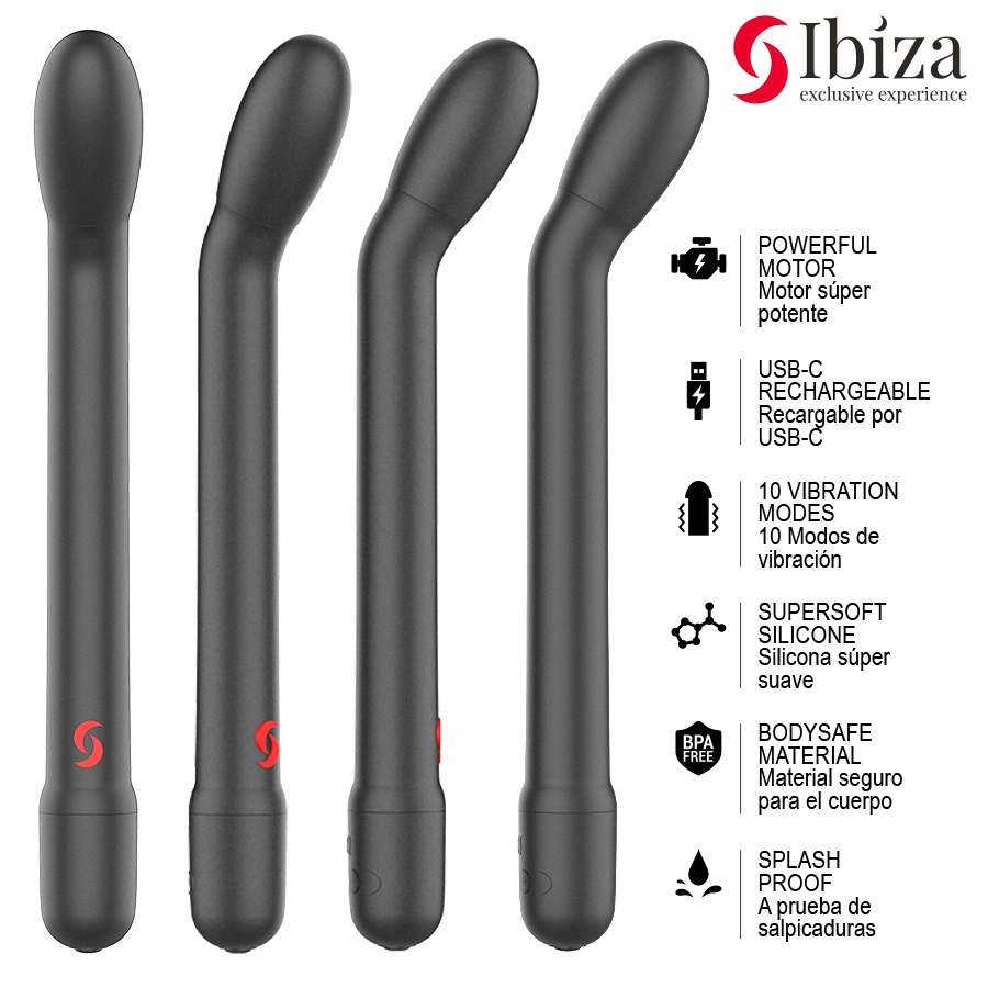 Vibrateur point g noir avec vibration – Ibiza