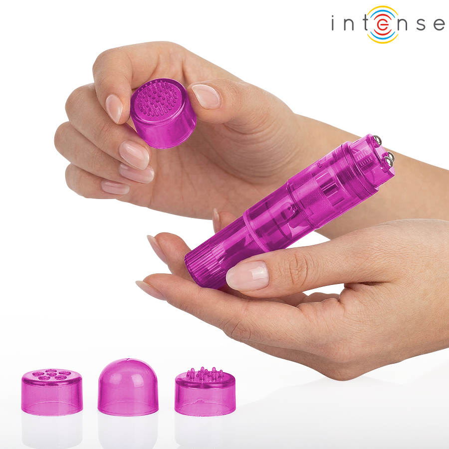 Mini masseur kurt avec 4 têtes interchangeables rose – Intense