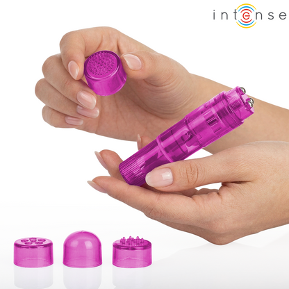 Mini masseur kurt avec 4 têtes interchangeables rose – Intense