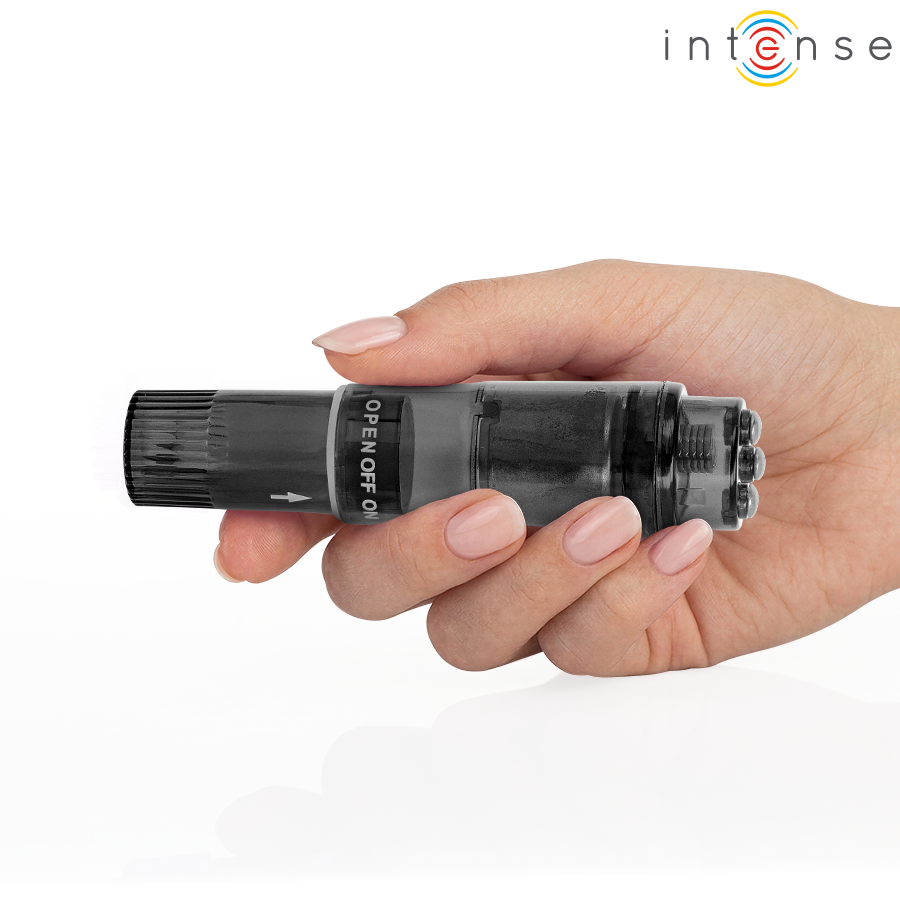 Mini masseur kurt avec 4 têtes interchangeables noir – Intense