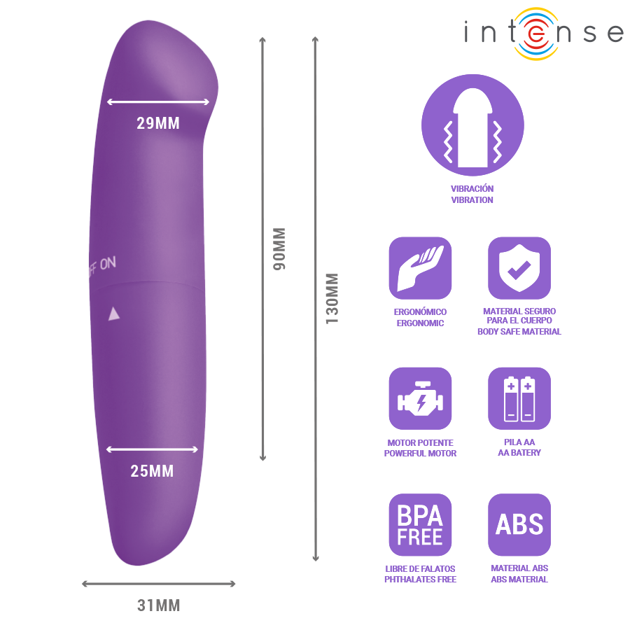 Phil vibrateur point g violet 13 cm – Intense