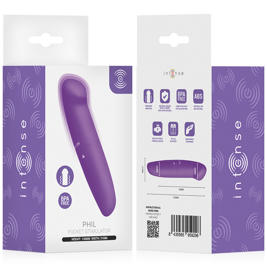 Phil vibrateur point g violet 13 cm – Intense
