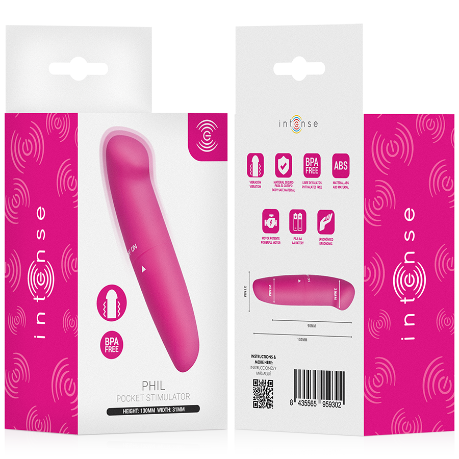 Phil vibrateur point g rose 13 cm – Intense