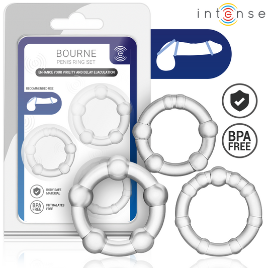 Bourne ensemble de 3 anneaux pénis – Intense