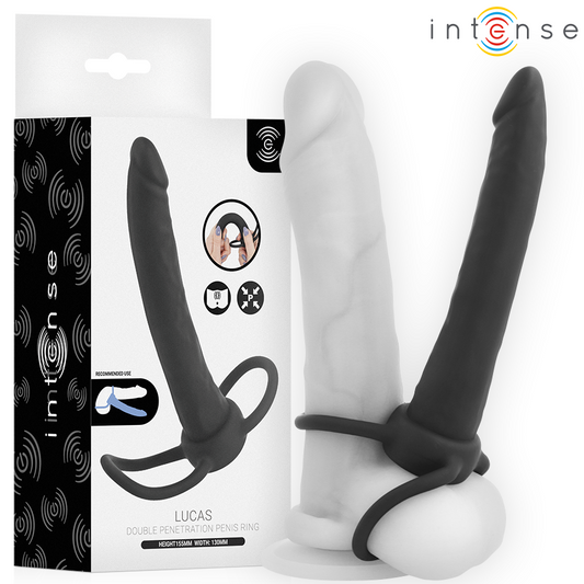 Lucas gode anal avec anneau pénien et testiculaire en silicone – Intense