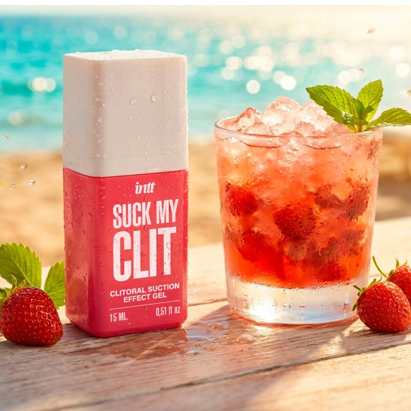 Suck my clit gel effet succion fraise sauvage 15 ml – Intt
