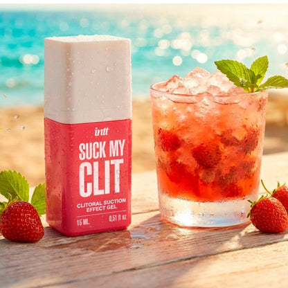 Suck my clit gel effet succion fraise sauvage 15 ml – Intt