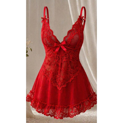 Corset ensemble nuit t-shirt + culotte rouge 2028 – Livco Corsetti Fashion