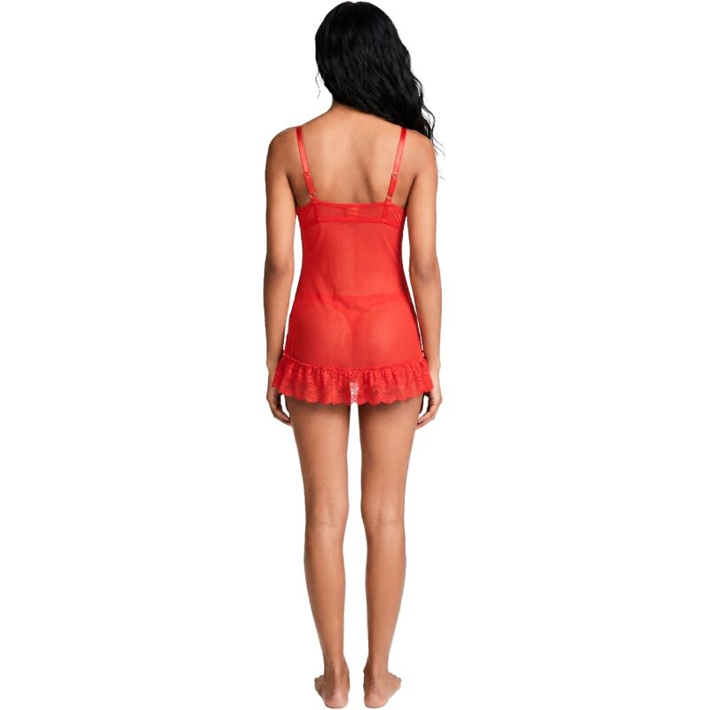 Corset ensemble nuit t-shirt + culotte rouge 2028 – Livco Corsetti Fashion