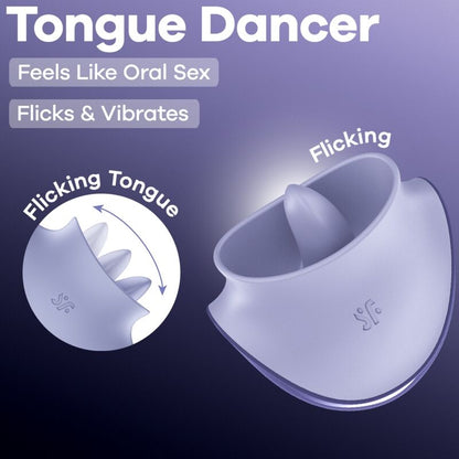 Stimulateur clitoridien tongue dancer stimulateur clitorial avec vibrations et pulsations
