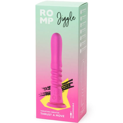 Jiggle vibrateur à ventouse rose avec mouvements de haut en bas – Romp