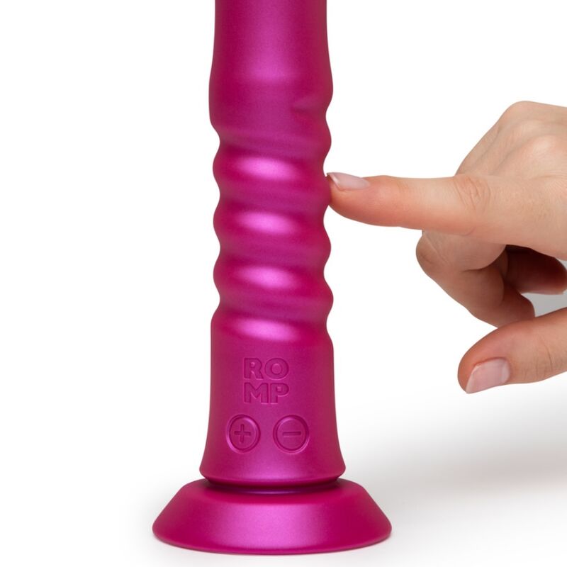 Jiggle vibrateur à ventouse rose avec mouvements de haut en bas – Romp