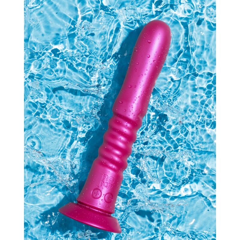 Jiggle vibrateur à ventouse rose avec mouvements de haut en bas – Romp