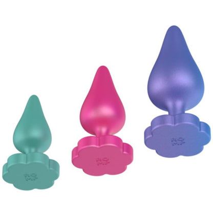 Kit d'entraînement anal luster s / m / l avec base en forme de fleur – Romp