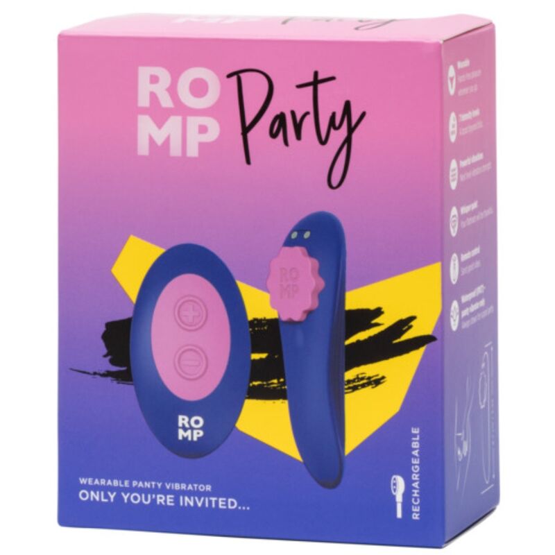 Vibrateur culotte vibrante magnétique en silicone avec télécommande – Romp