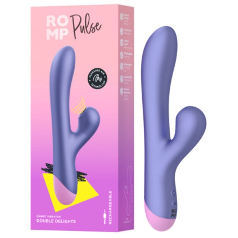 Pulse vibrateur double point g rabbit bleu électrique – Romp